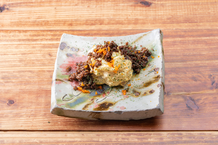 肉味噌のそぼろがけポテサラ